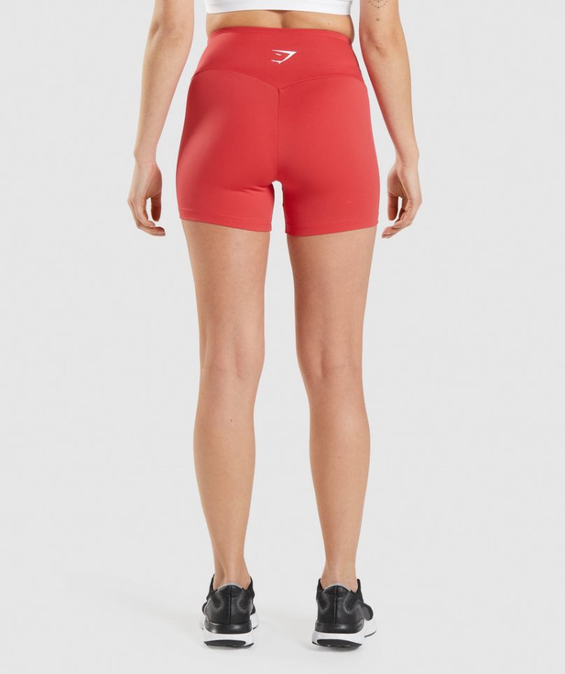 Women's Gymshark Training Shorts Red | CA 813D5A